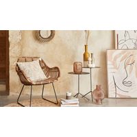 Vase FACE marron 17 cm - Visuel 0